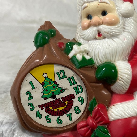 Vintage Santa stocking holder 12 days before Christmas Hard Plastic 1991 - Picture 2 of 8